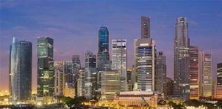 Singapore. panorama notturno