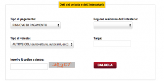 calcolo bollo ACI