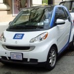 Car2Go Smart fortwo carsharing at downtown Washington, D.C.