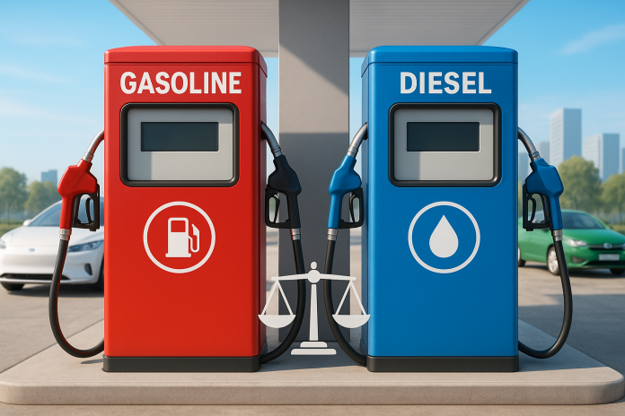 Accise uguali per benzina e diesel