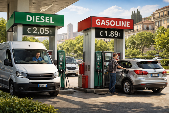 Costo diesel e benzina, quali sono le previsioni per il 2026